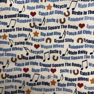 🛒$25 5 yards cotton fabric square dancing